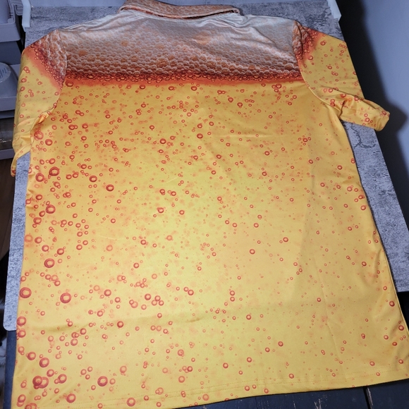 OBNOXIOUS GOLF Polo Sz Small The "OG" of Loud Golf It's Beer Time! Beer Mens - Picture 4 of 4